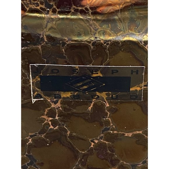 Joseph Abboud Bronze Ceramic Bathroom Set Tissue Cover Soap Dish Toothbrush Hold - Picture 11 of 16